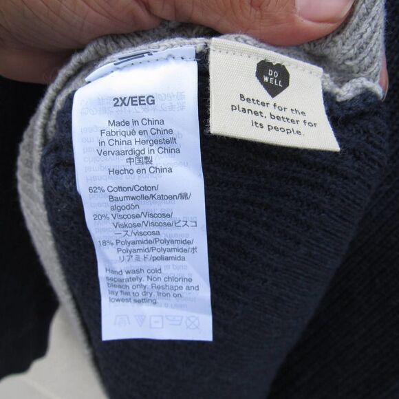 Madewell Patch Pocket Pullover Sweater in Colorblock SZ 2X - Picture 7 of 7